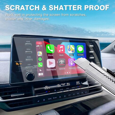 حزمة من قطعتين من واقي الشاشة مقاس 9 بوصات من Karltys لملحقات Toyota Sienna 2021-2025، واقي زجاجي مقوى بشاشة لمس 9H وغطاء شاشة عرض راديو السيارة مضاد للوهج ومضاد للخدش in Saudi Arabia