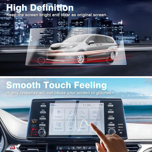 حزمة من قطعتين من واقي الشاشة مقاس 9 بوصات من Karltys لملحقات Toyota Sienna 2021-2025، واقي زجاجي مقوى بشاشة لمس 9H وغطاء شاشة عرض راديو السيارة مضاد للوهج ومضاد للخدش in Saudi Arabia