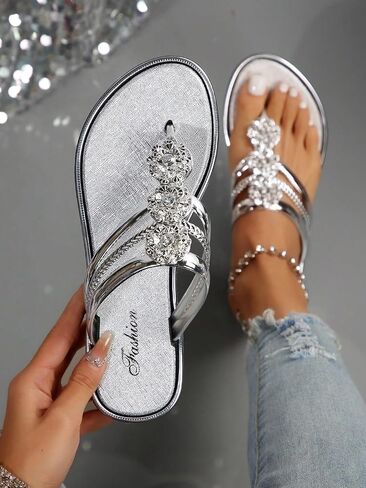 Floerns Women's Flat Sandals Flip Flop Sandals Summer Slip on Dressy Thong Sandal in Saudi Arabia