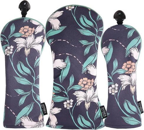 SHABIER Beautiful Floral Pattern Background Golf Head Cover for Head Club in Kuwait