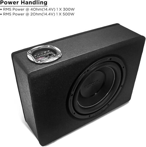 Recoil ATC500.1 MAX 1,000 Watts Class-D مضخم صوت أحادي الكتلة للسيارة، 2 أوم ثابت، صندوق مضخم صوت مناسب بشكل مباشر، مقبض جهير عن بعد متضمن in Kuwait