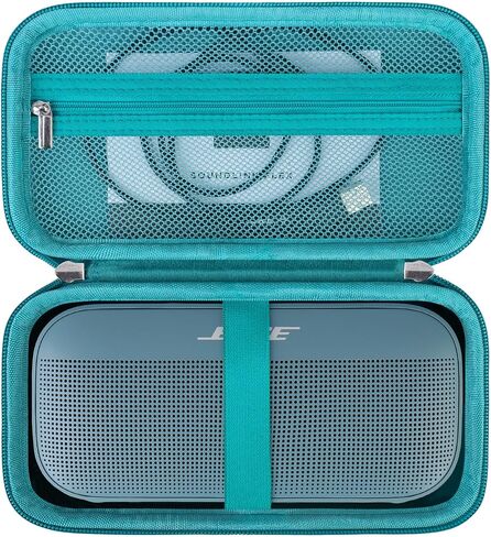 حقيبة سفر صلبة لسماعات Bose SoundLink Flex المحمولة بتقنية البلوتوث وحقيبة حمل واقية مع جيب شبكي بسحاب مناسب لكابل USB وغيرها من الملحقات الصغيرة، أرجواني in Saudi Arabia