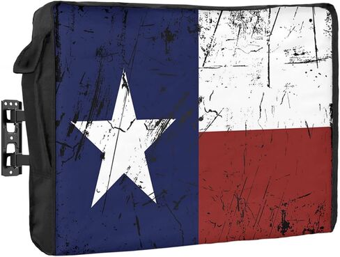 غطاء تلفزيون خارجي للرابع من يوليو مقاس 43 بوصة، غلاف تلفزيون بعلم تكساس العتيق، أغطية تلفزيون العلم الأمريكي لعيد الاستقلال للعطلات الخارجية، واقي شاشة عرض التلفزيون مع جيب للتحكم عن بعد in Kuwait