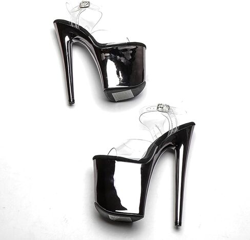 WUXIN H&P 8 in Pole Dance High Heel Clear For Women, 8 in Pole Dance Shoes Platform, Exotic Clear Pole Dancer Heels Shoes Platform Stiletto 6 7 in in Saudi Arabia