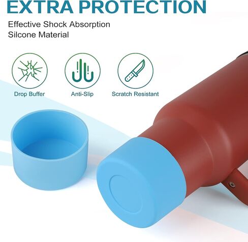 2Pcs Silicone Boot for Stanley 40 oz Quencher Adventure Tumbler and IceFlow Flip 30 oz 20 oz, Stanley Cup Accessories Protector Sleeve Bottom Cover Bumper for Stanley 40 oz with Handle in Kuwait