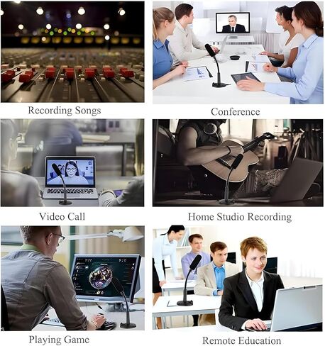 USB Mic, USB Gaming Mic, USB Microphone, Noise Cancellation Mic, Recording Mic for Laptop, Desktop Mac, Plug and Play, Black (Under 1000) in Saudi Arabia