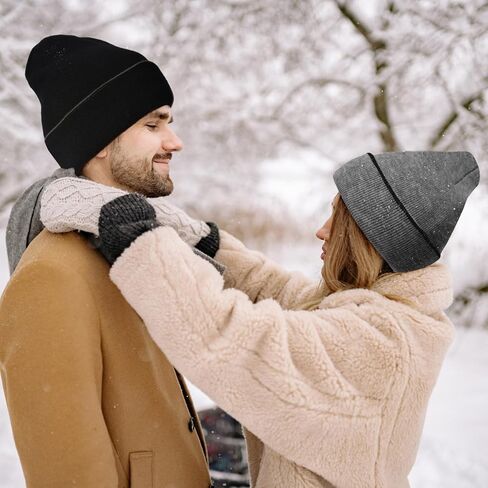 ZOORON 1Pack Unisex Reversible Beanie for Men Women Men's Warm Winter Hats Knit Cuff Beanie Cap,Reversible Double-Side-Wear in Kuwait