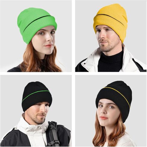 ZOORON 1Pack Unisex Reversible Beanie for Men Women Men's Warm Winter Hats Knit Cuff Beanie Cap,Reversible Double-Side-Wear in Kuwait