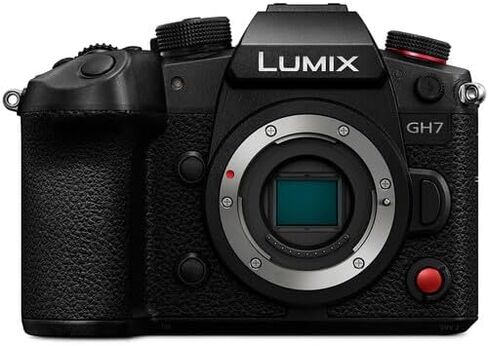 كاميرا Panasonic Lumix GH7 Micro Four Thirds بدون مرآة (DC-GH7BODY) + بطاقة ذاكرة من سلسلة SF-M سعة 64 جيجابايت + حقيبة + برنامج لتحرير الصور + 2 بطارية DMW-BLK22 + قارئ بطاقات + شاحن + حامل ثلاثي القوائم مرن + المزيد in Saudi Arabia