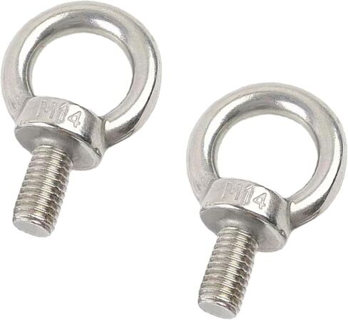 304 Stainless Steel M10Thread Machinery Shoulder Lifting Forged Eye Bolts (Pack of 5) in Saudi Arabia