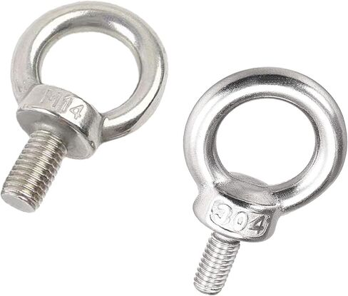 304 Stainless Steel M10Thread Machinery Shoulder Lifting Forged Eye Bolts (Pack of 5) in Saudi Arabia