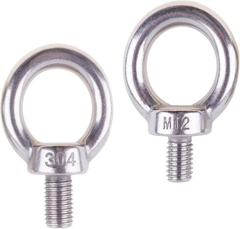 304 Stainless Steel M10Thread Machinery Shoulder Lifting Forged Eye Bolts (Pack of 5) in Saudi Arabia
