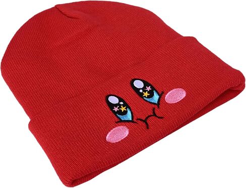 Kid-by Satin Lined Knit Beanie Cute Anime Hat with Embroidered Face, Acrylic with Silk Lining for Women & Men in Saudi Arabia