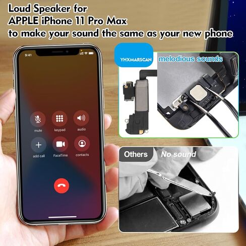 Earpiece Speaker Replacement for iPhone 11 Pro Max Ear Speaker Flex Cable Replacement for iPhone 11 Pro Max with Tool in Kuwait