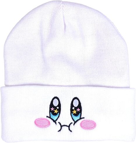 Kid-by Satin Lined Knit Beanie Cute Anime Hat with Embroidered Face, Acrylic with Silk Lining for Women & Men in Saudi Arabia