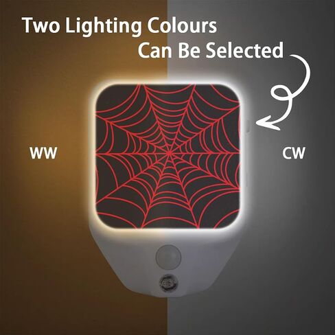 Plug-in Led Night Light with Auto Dusk to Dawn Sensor for Boys Girls Room Decor, Black Spider Web Adjustable Brightness Warm White Lights for Hallway,Bedroom, Kids Room, Kitchen, Stairway in Saudi Arabia