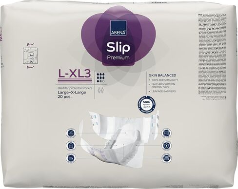 ملابس داخلية سهلة الارتداء من Abena Slip Flexi-Fit Premium، المستوى 3، (متوسط ​​إلى كبير جدًا)، متوسط/كبير، 92 قطعة in Kuwait