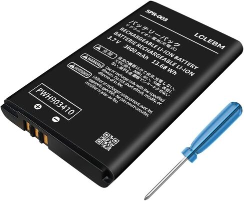 (3600mAh) Battery for Nintendo SPR-003, 2024 New 0 Cycle Higher Capacity Rechargeable Battery Replacement for Nintendo Switch 3DS XL SPR-001, 3DS XL RED-001, SPR-A-BPAA-CO Game Console with Tool in Kuwait