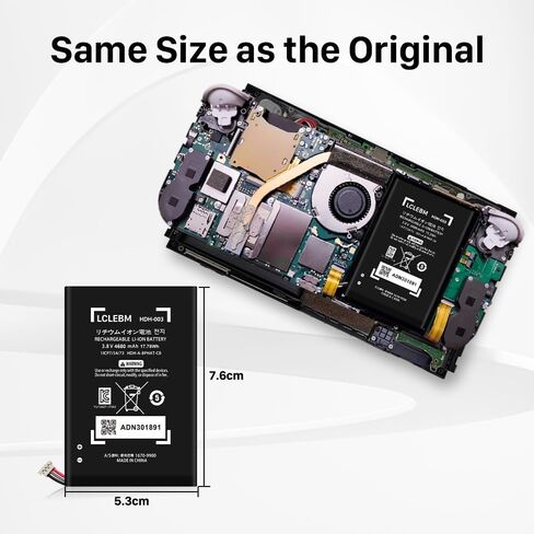 LCLEBM (4680mAh) Battery for Nintendo HDH-003, 2024 New 0 Cycle Higher Capacity Rechargeable Battery Replacement for Switch Lite HDH-003, HDH-001 Game Console with Repair Tools in Kuwait