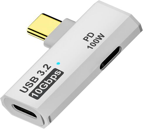 محول سماعة الرأس AreMe Dual USB C مع منفذ شحن 100 وات، دونجل مقسم USB من النوع C 2 في 1 لـ Rog Ally وSteam Deck وQuest 2 وiPhone 15 Series وiPad وMacBook والمزيد من الأجهزة من النوع C (رمادي) in Kuwait