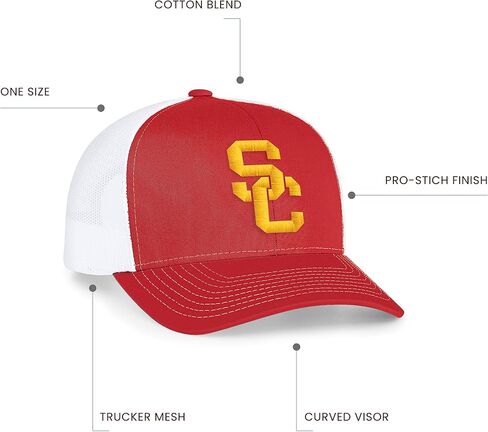 Pacific Headwear NCAA Trucker Snapback Hat | Collegiate Contrast Stitch Cap for Fans | Officially Licensed Apparel in Saudi Arabia