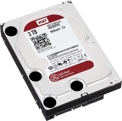 محرك الأقراص الصلبة WD Red 3 تيرابايت NAS - 5400 دورة في الدقيقة فئة SATA 6 جيجابايت/ثانية وذاكرة تخزين مؤقت 64 ميجابايت 3.5 بوصة - WD30EFRX (متجدد) in Saudi Arabia