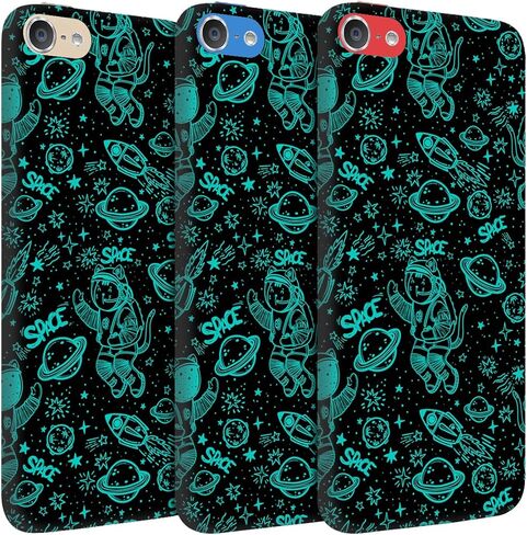 Glisten iPod Touch 7th / 6th / 5th Generation Case - Galaxy Space Cat Design Printed Sleek, Slim Fit & Cute Plastic Hard Snap on Designer Back Case for iPod Touch 7th / 6th / 5th Gen. in Kuwait
