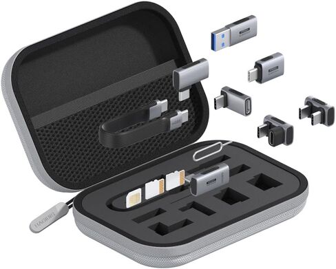 مجموعة محول Hagibis USB C، 40 جيجابت في الثانية 240 وات 8K@60 هرتز USB4 نوع C مجموعة كابل شحن سريع مجموعة محول حقيبة تخزين مع محول USB C إلى C بسرعة 40 جيجابت في الثانية *5، محول USB A إلى C بسرعة 10 جيجابت في الثانية *2 للسفر in Kuwait