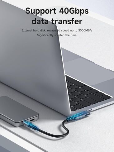 مجموعة محول Hagibis USB C، 40 جيجابت في الثانية 240 وات 8K@60 هرتز USB4 نوع C مجموعة كابل شحن سريع مجموعة محول حقيبة تخزين مع محول USB C إلى C بسرعة 40 جيجابت في الثانية *5، محول USB A إلى C بسرعة 10 جيجابت في الثانية *2 للسفر in Kuwait