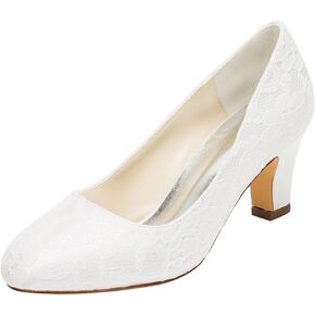 Emily Bridal Wedding Shoes حريري مثل الساتان بكعب ستيليتو مغلق من الأمام