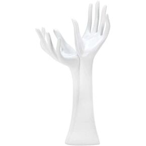 10016188 12.375 Inch Helping Hands Jewelry Holder, No Size, White