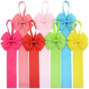 12PCS Hair Bow and Clip Holder Organizer Storage Hanger Display Wall Hanging Decor for Hair Accessories Girls Room (Color Random)