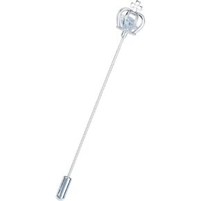 VVCome Elegant Cubic Zirconia Crown Swan Crystal Ginkgo Leaf Star Flower Lapel Stick Pin Corsage Boutonniere Pins Tie Hat Pins for Women Men