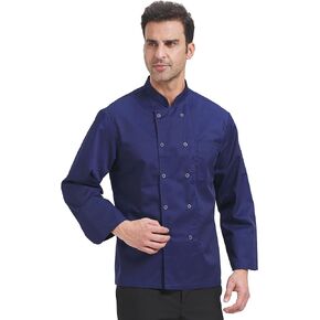 Nanxson Unisex Men's Chef Jacket Long Sleeves Chef Coat Coat Kitchen Cooking Chef Uniform CFM0039