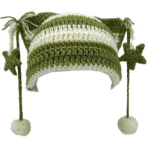 Cat Beanie Beanies Y2k Beanie Knit Hat Grunge Goth y2k Accessories Crochet Hats for Women
