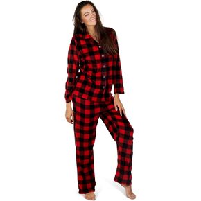 Totally Pink Women's Warm and Cozy Plush Fleece Winter Pajama Set Teen and Girls