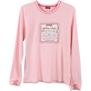 Women's Cotton Long Sleeve Pajamas Tops, Cotton Tees for Women,Long Sleeve Comfortable Breathable Scoopneck Raglan Sleep Tops