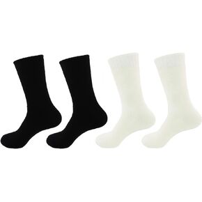 BambooMN Women's Extra Thick Wicking Rayon from Bamboo Socks - 4 Pair Value Pack