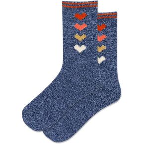 Hot Sox Womens Heart Boot Crew Socks