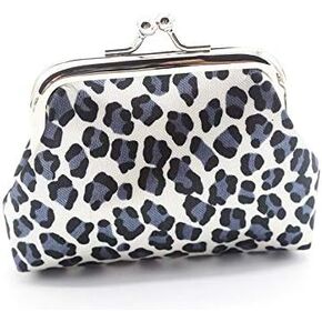 Leopard Mini Grain Coin Purse- Clasp Pouch Wallet Key Bags, Perfect Present for Women Girls Lovely Purses Wallets Buckle Party Favors