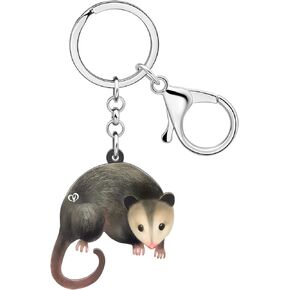 Acrylic Opossum Keychain Anime Possum Jewelry for Women Girls Possum Gifts Car Key Wallet Keyring