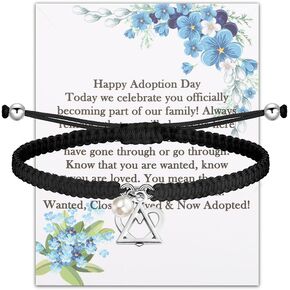 UJIMS Adoption Gift Adoption Triad Symbol Bracelet Gotcha Day Jewelry Adoption Heart Pendant Necklace for Stepmom Stepdaughter