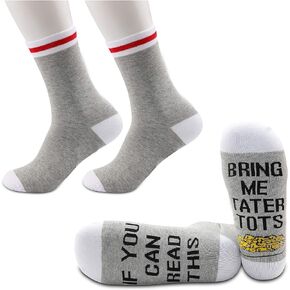 JXGZSO 2 Pairs Potato Lover Socks Can Read This Bring Me Tater T Socks Food Lover Gift