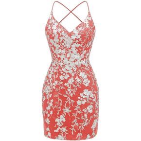 Lace Tight Homecoming Dresses Short Prom Dresses Spaghetti Straps Appliques Cocktail Party Dress