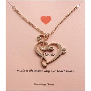 Music Necklace for Women Music Note Necklace Gold Music Necklace Treble Clef Music Note Necklace Music Lover Necklace Music Lover Gifts for Women