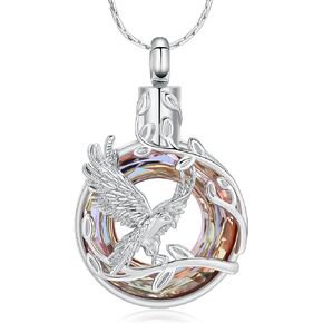 constantlife Cremation Jewelry for Ashes Motorcycle Eagle Deisgn Stainless Steel Pendant Memorial Urn Necklace Ashes Holder Keepsake