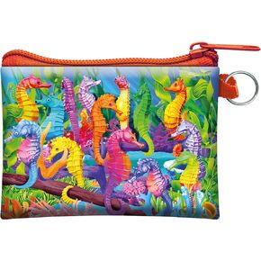3D LiveLife Coin Purse - Hilarius Hippocampus from Deluxebase. Lenticular 3D Seahorse Purse. Cash, coin and card holder with secure zipper featuring artwork licensed from renowned Michael Searle