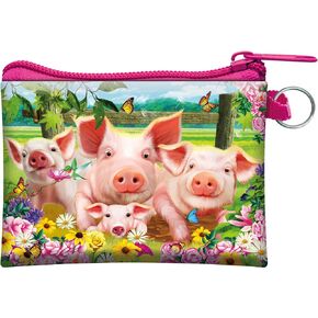 3D LiveLife Coin Purse - Pig Pen from Deluxebase. Lenticular 3D Farm Purse. Cash, coin and card holder with secure zipper featuring artwork licensed from renowned Michael Searle