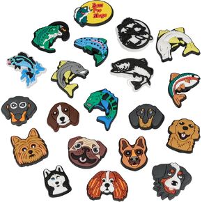 Shoe Croc Charms Shoe Charms for Sandals Wristband, Charms for Bracelets, Birthday Decorations Party Gift, Cute Pins Croc Accessories, Shoe Clips, Croc Pins, Kids Jibits, dance, ballet, heart, butterfly, dog figures with Laser Holographic Gift Bag