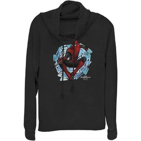 Marvel Spider-Man: No Way Home Spinning Webs Women's Cowl Neck Long Sleeve Knit Top